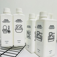 [GOGOMART] 1 Liter Aesthetic Liquid Detergent Bottle/1000Ml Refill Dispenser Bottle/Aesthetic Liquid Detergent Bottle