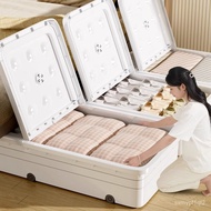 Good productThickened Bed Bottom Storage Box with Wheels Flat Storage Box Drawer Type Household Clothes Storage Artifact