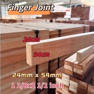 Finger Joint / Kayu Meranti / Siap Ketam / DIY 24x54mm 1 2/8x 2 1/2‘’