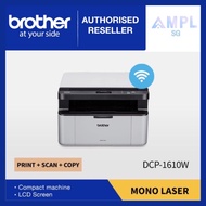 Brother DCP-1610W Multi-function Monochrome Laser Printer-Print,Scan,Copy,Wireless, DCP 1610 DCP1610