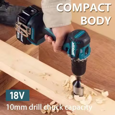 Makita DDF487 10mm 18V Screwdriver Brushless Electric Drill Impact Drill Of Decoration Team Power To