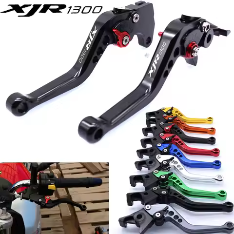 For Yamaha XJR1300 XJR 1300 2004-2016 Motorcycle Accessories CNC Short Brake Clutch Levers LOGO XJR1