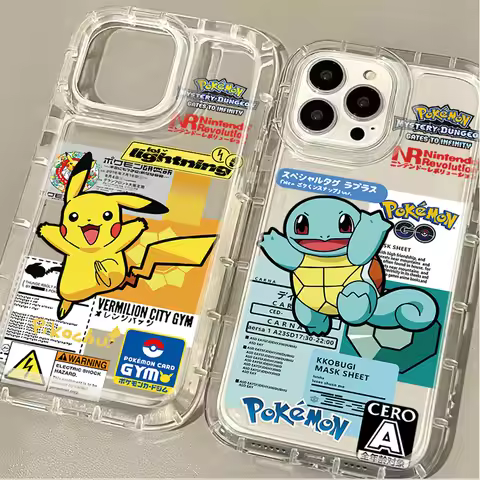 P-Pokemon Cool Pikachu Squirtle Case for Xiaomi Redmi Note 12 13 11 Pro Plus 4G 5G 11S 12S 10 9 8 10