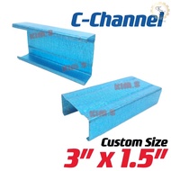 Kim.S C-Channel  C-Purlin 1.5” x 3”  Blue Batten Biru Besi Bumbung C Besi V TOP Hat Besi C-Purlin Steel Truss