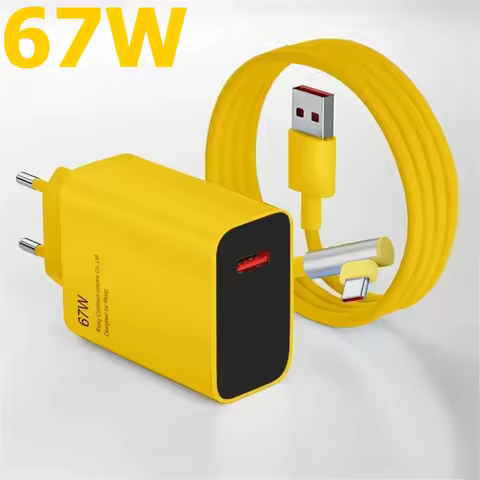 67W USB Charger Fast Charging Phone Adapter Type C Cable For iPhone Samsung Xiaomi Huawei Quick Char