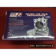 (R SPEC) UMA RACING CERAMIC CYLINDER BLOCK KIT 63MM NMAX R15V3 NVX WITH XPRO PISTON