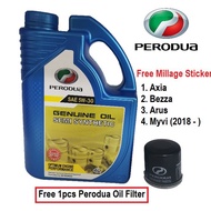 engine oil/ Perodua Semi Synthetic Engine Oil SAE 5W-30 4L  + Perodua Bezza Oil Filter