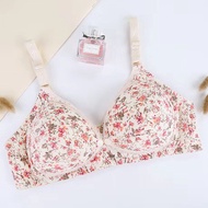 <Ready Stock> Nursing Bra Padded Front Open (Snaps) Flora Design | Bra Menyusu Butang Depan Span Sel