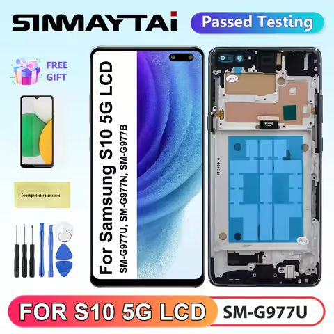 High Quality For Samsung S10 5G G977B G977U G977N LCD Display Digital Touch Screen Assembly For Sams