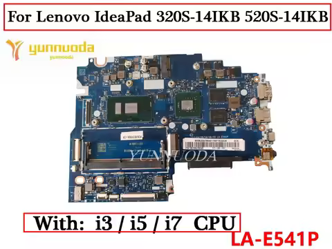 LA-E541P For Lenovo IdeaPad 320S-14IKB 520S-14IKB Laptop Motherboard With I3 I5 I7 7 7th 8th CPU DDR