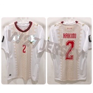 JERSEY MOROCCO AWAY 2026 name player Hakimi, Brahim + Patch WC 2026 (Round 16)