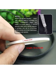 2pcs Water-Soluble Double-Sided Tape - 3mm Wide X 10m/32.8ft, Strong Adhesive For Fabric & Crafts, E