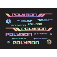 Polygon mtb bicycle cutting sticker