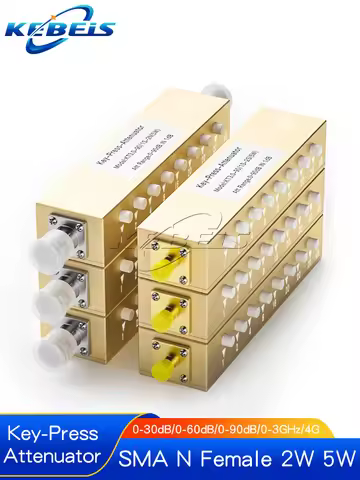 1PCS Key Press 2W 5W N Type SMA RF Adjustable Button Signal Attenuator 0-30dB 60dB 90dB Button Step 