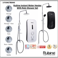 Rubine RWH-3388 Instant Water Heater With DC Water Booster Pump &amp; Rain Shower