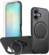 Asuwish Phone Case for Samsung Galaxy A05 Magnetic Cell Cover with Tempered Glass Screen Protector a