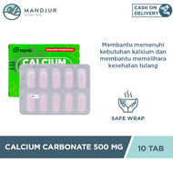 Calcium Carbonate 500 mg 10 Tablet - Suplemen Kalsium dan Kesehatan Tulang