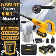 keelat Cordless Water Jet Portable Electric Car Wash High Pressure Waterjet Gun Floor Tiles Cleaner 