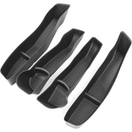 IKON MOTORSPORTS, Door Side Storage Box Compatible with 2020-2023 Tesla Model Y, Black Injection TPE