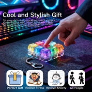 4/9 Keys Stress Relief Keyboard Keychain Fidget Relaxing DIY Keys Mechanical Keyboard rgb light Axis