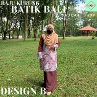 🌸 Baju Kurung Moden BATIK BALI 🌸 DESIGN B