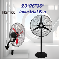 BSBOSS Industrial Fan Kipas Industri 20/26/30 Inch Heavy Duty Floor Fan Wall Fan Stand Fan Commercia