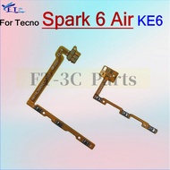 For Tecno Spark 6 Air KE6 Power On Off Volume Side Button Flex Cable Replacement parts
