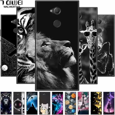 For Sony Xperia XA2 Case Soft Silicone Lion Tiger TPU Back Cover For Sony Xperia XA2 Plus Cases XA2P