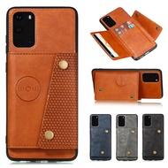 Leather Case Samsung Note 20 Ultra 10 Plus 9 S20 Ultra S10 Plus Fashon Brown Flip Stand Magnet Card 