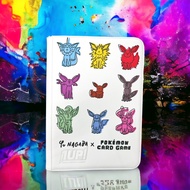 Yu Nagaba Eevee Printed White 9-Pocket Zipper Card Binder by 1UP | TCG Album | Limited Edition |