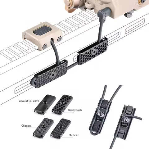 Military 3pcs/Set Metal CNC airsoft attachments M-Lok Keymod Wire Guide System Airsoft Weapon Rail H