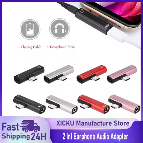 Type C To 3.5mm Jack Converter Earphone Audio Adapter USB Type Cable C To C Type Headphone Converter