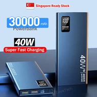 40W Fast Charging Powerbank 30000mAh Portable Charger Ultra Thin PD20W 20000mAh Power Bank Battery Flash Charging Qc3.0