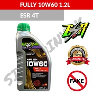 ESR 4T FULLY 10W60 1.2LITER ENGINE OIL MOTORCYCLE MINYAK HITAM MOTOSIKAL FULLY SYNTHETIC 1.2L YAMAHA