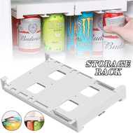Hanging Canned Beverage Storage Rack Refrigerator Lower Partition Storage Rack Adjustable Fasteners Space Saver Kitchen Organizer