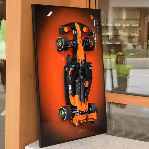 Display Wallboard for LEGO Technic McLaren MCL39 F1 Car Building Set,Adult Collectibles Wall Mount F
