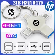 2TB 4 in1 OTG USB3.0 Flash Drive Pendrive 64GB Type-C USB Stick 128GB 256GB Memory Stick For iPh/one