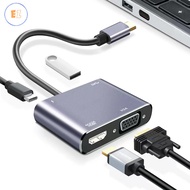 EZ USB C Hub Adapter 4-in-1 & 3-in-1 Type C to HDMI 4K PD Charging Thunderbolt 3 for MacBook Laptop 