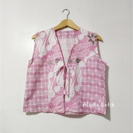 NEW MOTIF KAWUNG BATIK VEST Batik Vest Woman Chinese Vest Chinese Style Vest Vest Woman