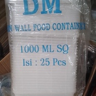 PROMO Dm Thinwall food container SQ kotak plastik 1000ml / 1500ml