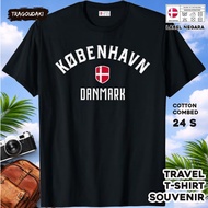 DENMARK Souvenir T-SHIRT DENMARK 4TAG made of 24s combed cotton