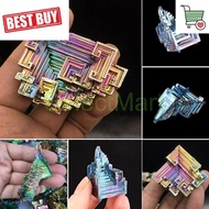 MBR Natural Green Metal Stone Bismuth Ore Rough Pyramid Gift Beautiful Rainbow Bismuth Specimen Crys