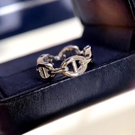 Pig Nose Ring Female Sterling Silver 925 Non-Fade Plain Ring Index Finger Ring Hollow Design Ring Fa