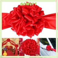 GSWLTT 1Pcs Red Cloth Hydrangea, Market Ceremony Recognition Car Delivery Big Flower Ball, Durable Ribbon-cutting Celebrate Decoration Start Business Chinese Wedding Red Satin