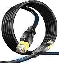 AMPCOM Cat8 Ethernet Cable 6.6ft, Super Soft Network Patch Cord High Speed 40Gbos 2000Mhz S/FTP Doub