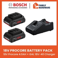 BOSCH PROCORE 18V 4.0Ah Battery Pack GAL 18V-40 Bosch Battery Bosch Charger Bateri PROCORE Battery
