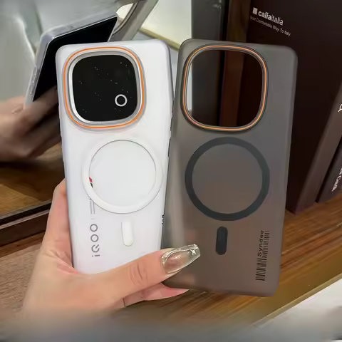 Case For vivo iqoo13 Luxury Transparent Simple Magnetic Frosted PC Cover For vivo iqoo 13 Shockproof