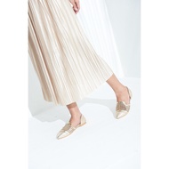 Ballerinas Closed Toe Flats Gold