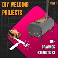 數碼 Welding Project Plans Drawings Stove 1 (DXF, PDF)