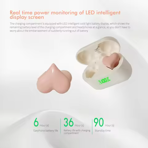 Wireless Headphones Tws Cute Bluetooth Earbuds Bluetooth Earphones Female Fashion Pink Games Student